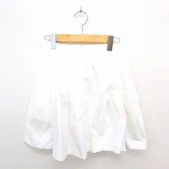 アダムエロペ Adam et Rope' スカート フレア ひざ丈 バックジップ 無地 シンプル 38 白 ホワイト /TT32