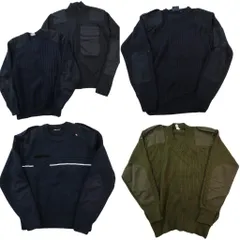 古着卸 まとめ売り 実物・民間MIX コマンド セーター 5枚セット (メンズ S /M ) フルジップ エポレット 中古 古着 ND5396