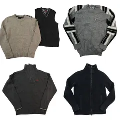 古着卸 まとめ売り ブランドMIX セーター 5枚セット (メンズ XS /S ) ショット アディダス トミーヒルフィガー 中古 古着 ND5419