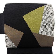 未使用品　正絹　六通　袋帯　着物　434 豊田宏一　厳島神社蔵　国宝　金糸 袋帯 豊田宏一 道長取り模様 金地 金糸 ゴールドx多色 六通柄 正絹