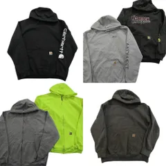 古着卸 まとめ売り カーハート スウェット 6枚セット (メンズ M /L ) ジップパーカー フーディー アームロゴ 中古 古着 ND5433