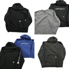 古着卸 まとめ売り カーハート スウェット 6枚セット (メンズ L /XL ) フーディー クルーネック アームロゴ 中古 古着 ND5431