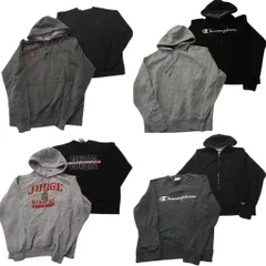 古着卸 まとめ売り チャンピオン Champion スウェット 8枚セット (メンズ M ) カレッジ風 ジップパーカー 中古 古着 ND5460