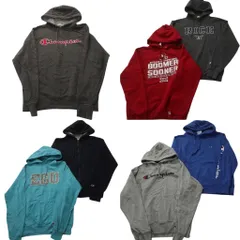 古着卸 まとめ売り チャンピオン Champion スウェット 7枚セット (メンズ M ) ジップパーカー カレッジ風 中古 古着 ND5459
