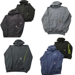 古着卸 まとめ売り カーハート スウェット 6枚セット (メンズ S /M ) フーディー ペンキ ハーフジップ 中古 古着 ND5441