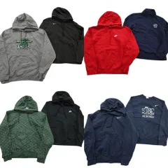 古着卸 まとめ売り ナイキ NIKE スウェット 8枚セット (メンズ M ) スウォッシュ 総柄 フーディー ハーフジップ 中古 古着 ND5465