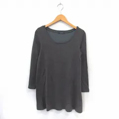 ミスティック mystic チュニック ニット プルオーバー 長袖 シンプル F チャコール /ST43