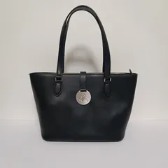 未使用美品 アニエスベー 本革レザー トートバッグ ハンドバッグ ブラック