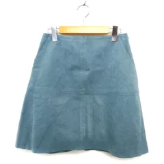 レイビームス Ray Beams スカート フレア ミニ フェイクスエード サイドジップ シンプル 1 ターコイズブルー /NT29