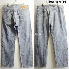 リーバイス　501　W88cm / W36 / L　ストレート デニム　ハイウエスト　グレー　メキシコ製　メンズ
