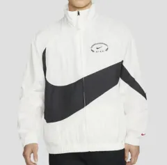 新品 (XL) NIKE ナイキ スウッシュ ウーブン ジャケット 白/ブラック