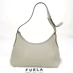 フルラ ワンショルダーバッグ 本革 レザー 鞄 ブランド レディース グレー Furla 【中古】