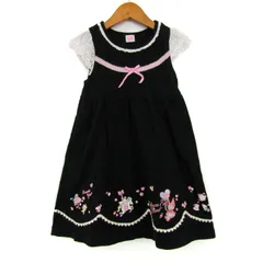 メゾピアノ ワンピース トップス　半袖 キッズ 女の子用 120サイズ ブラック Mezzo Piano 【中古】