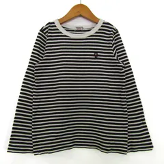 ミキハウス 長袖Ｔシャツ トップス ブラックベア　ダブルビー　ボーダー キッズ 男の子用 130サイズ ブラック MIKIHOUSE 【中古】