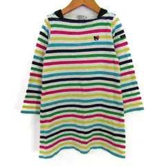 ミキハウス チュニック シャツ トップス　長袖　ボーダー　ダブルビー キッズ 女の子用 120サイズ マルチカラー MIKIHOUSE 【中古】