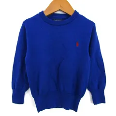 ポロ ラルフローレン セーター トップス　ウール　ポニーロゴ キッズ 男の子用 3/3Tサイズ ブルー POLO RALPH LAUREN 【中古】のサムネイル