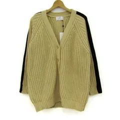 レディ カーディガン トップス ニット　バイカラー レディース Mサイズ ベージュ Rady