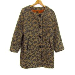 トゥモローランド レオパード シャギー ショートコート スタンドカラー 