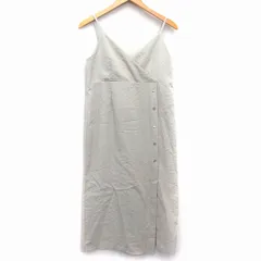 スライ SLY キャミワンピ ワンピース Aライン ロング アンクル丈 無地 シンプル 飾りボタン Vネック 1 ベージュ /HT30