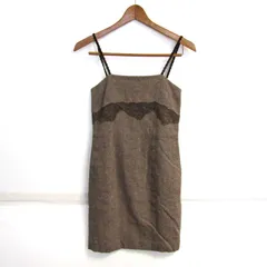 インタープラネットウイングス キャミソールワンピース トップス ツイード レディース 36サイズ ベージュ INTER PLANET WINGS 【中古】