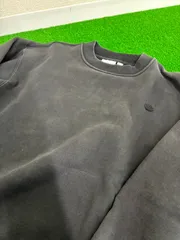 adidas Originals トレフォイルロゴ ワンポイント刺繍 クルーネックスウェット ブラック レディースS 裏起毛 トレーナー  「ヴィンテージ風 / シンプル / ストリート / スポーツMIX」