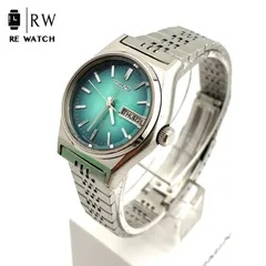 【中古】SEIKO 2406-0060 自動巻き 腕時計 グリーン