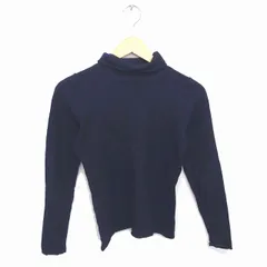 クミキョク 組曲 KUMIKYOKU ニット セーター タートルネック ウール 無地 シンプル 長袖 2 ネイビー 紺 /TT2