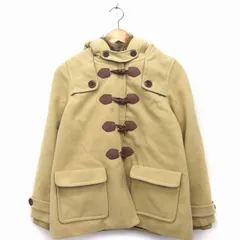 マーカ maca ダッフル コート ショート丈 ジャケット ファー 無地 肩ヨーク 切替リブ L ライム 緑 /HT34