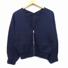 アーバンリサーチ サニーレーベル URBAN RESEARCH Sonny Label favorite play ノーカラー ジャケット ブルゾン 無地 シンプル Vネック 切替リブ Free ネイビー 紺 /HT13