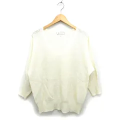 ロペピクニック ROPE Picnic ニット セーター ドルマンスリーブ リブ ラメ混 ウール混 長袖 38 アイボリー /NT32