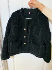 新品 ブラック ボア ジャケット (中はムートン)