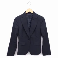 22オクトーブル 22 OCTOBRE ジャケット アウター テーラード 背抜き ウール混 ストライプ 38 チャコールグレー /NT18