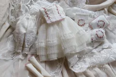 No.A215 ブライス blythe ピンク刺繍のお洋服set アウトフィット