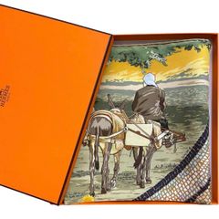HERMES エルメス カレ90 ヒマラヤ杉の下で 大判シルクスカーフ - メルカリ