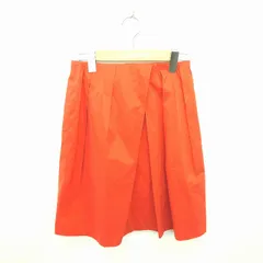 コラージュ ガリャルダガランテ COLLAGE GALLARDAGALANTE スカート フレア ひざ丈 サイドジップ 薄手 無地 シンプル 38 オレンジ /TT16