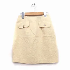 プロポーション ボディドレッシング PROPORTION BODY DRESSING スカート 台形 ミニ ラメ 2 アイボリー 白 /KT6