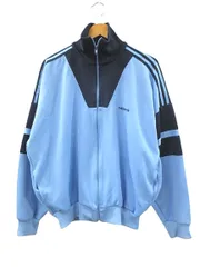 アディダス adidas 80s トラックジャケット ヴィンテージ 万国旗タグ ビッグサイズ ブルー XL