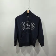 GAP(ギャップ) キッズ フリース 文字ロゴ フーデッドジップアップ XL/12/13