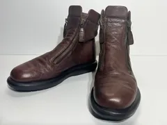 美品 SAYA サヤ ダブルジップ 本革 ショートブーツ ダークブラウン EU38