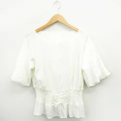 フリーズマート Free's Mart シャツ カジュアル フレア 丸首 五分袖 F アイボリー /MT11