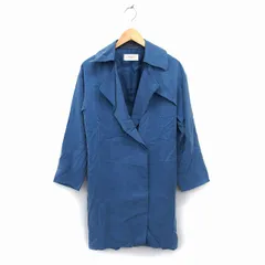 フレイアイディー FRAY I.D チェスター コート アウター ロング フェイクレザー 比翼仕立て 無地 0 スカイブルー /NT8