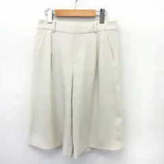 スピック&スパン Spick&Span パンツ ハーフ 膝丈 ジップフライ シンプル ポケット 36 ベージュ /ST56