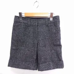 ナチュラルビューティーベーシック NATURAL BEAUTY BASIC パンツ ショート ハーフ ラメ混 ウール XS グレー /FT21