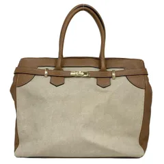 GIANNI NOTARO(ジャンニノターロ) ハンドバッグ - グレーベージュ×ブラウン レザー