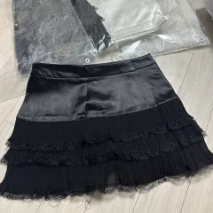 サテン ティアード スカート 新品