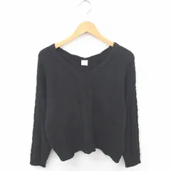 アーバンリサーチ ドアーズ URBAN RESEARCH DOORS ニット セーター Vネック ケーブル編み 長袖 ONE ブラック 黒 /TT9