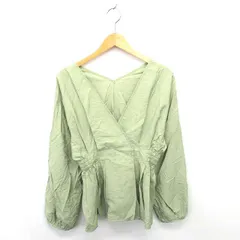 ローリーズファーム LOWRYS FARM チュニック カシュクール プルオーバー  薄手 長袖 F グリーン 緑 /TT6