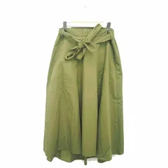 チャオパニック ティピー CIAOPANIC TYPY スカート フレア ロング ウエストリボン 無地 シンプル ONE 緑 カーキ /TT43