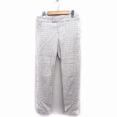 マカフィー MACPHEE トゥモローランド テーパード パンツ ギンガムチェック 柄 コットン 綿 36 ライトグレー 灰 /HT27
