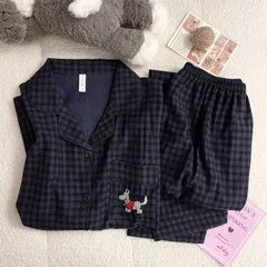 05女性用パジャマ長袖上下セットレディースパジャマ 前開きパジャマサイズ展開M-XXL